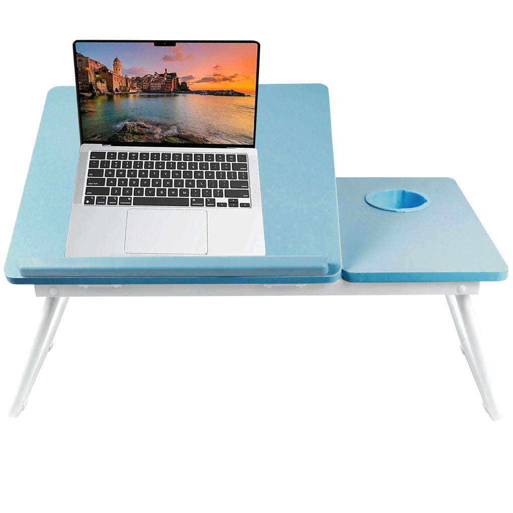 Portable Height Adjustable Laptop Table with Cup Holder