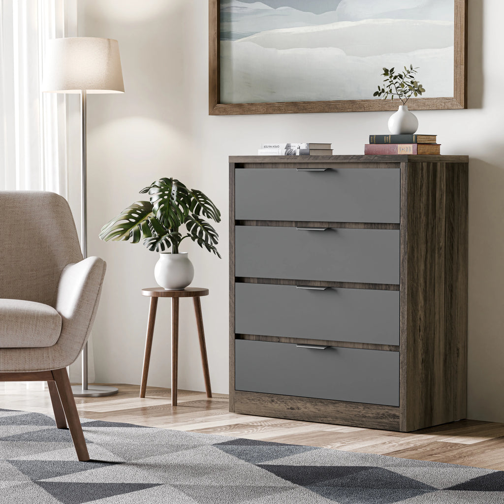 Skova 4 Drawer Chest of Drawers - Deep Chester Drawers