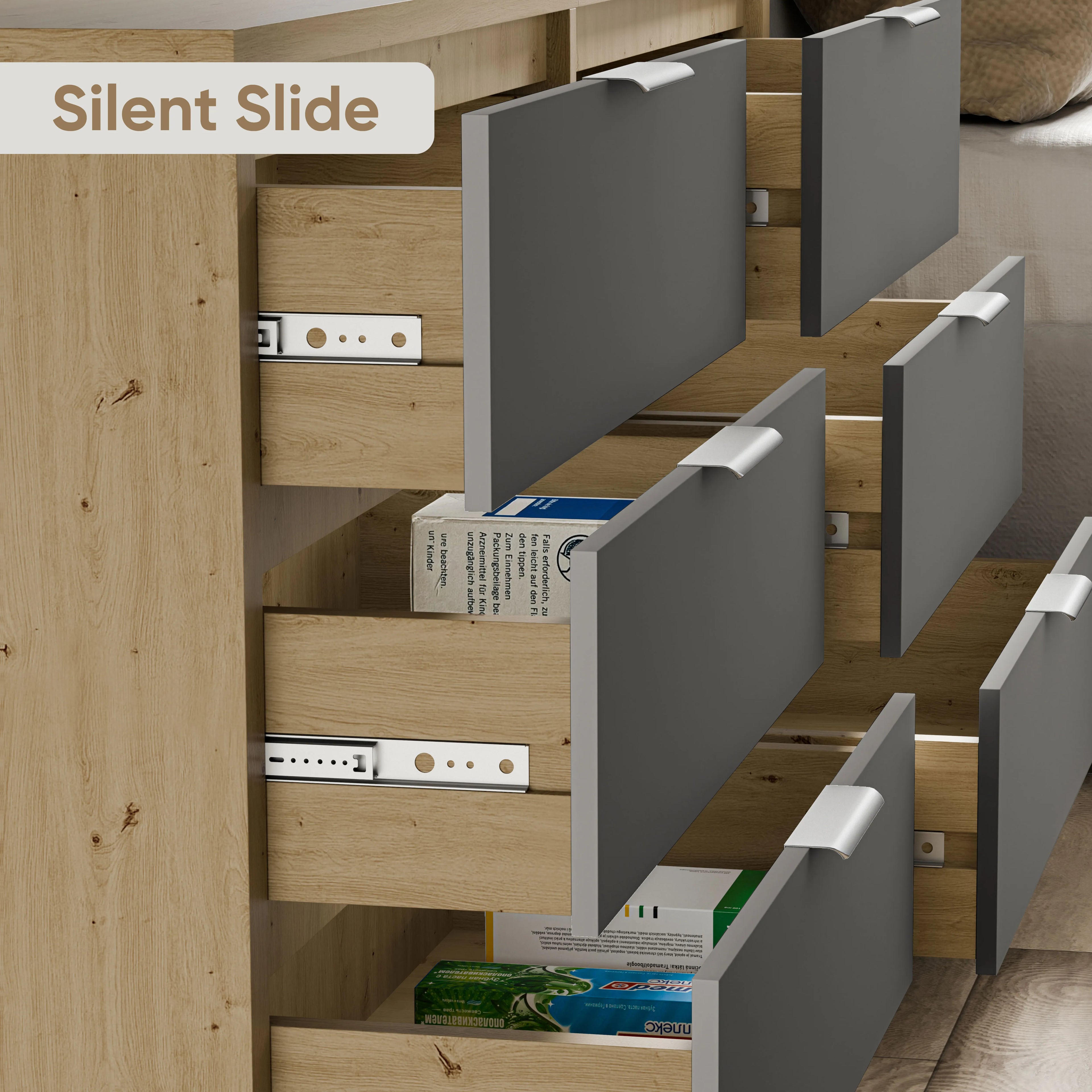 Skova Large 6 Chest of Drawers - Wide Bedroom Dresser