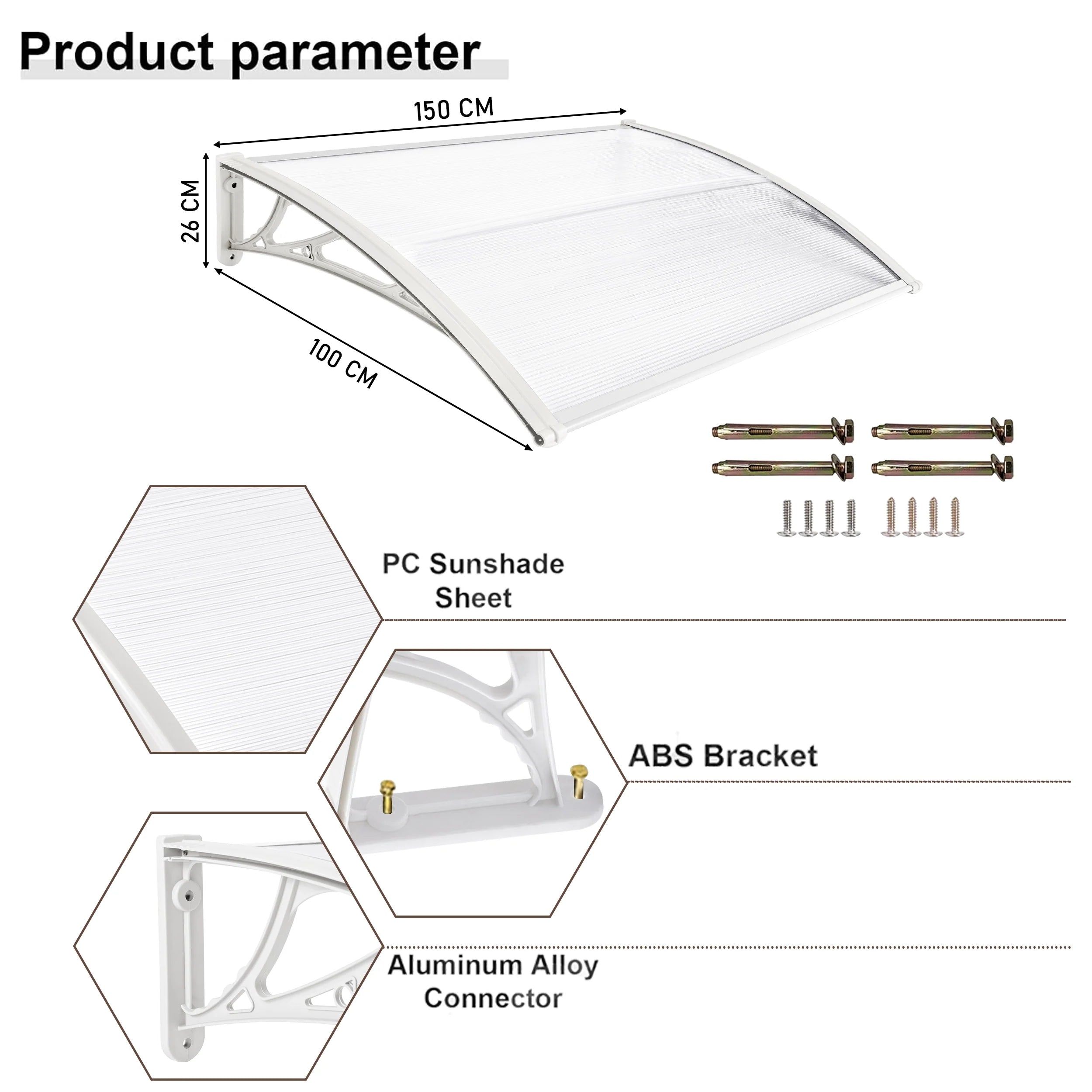 Waterproof Front Door Canopy