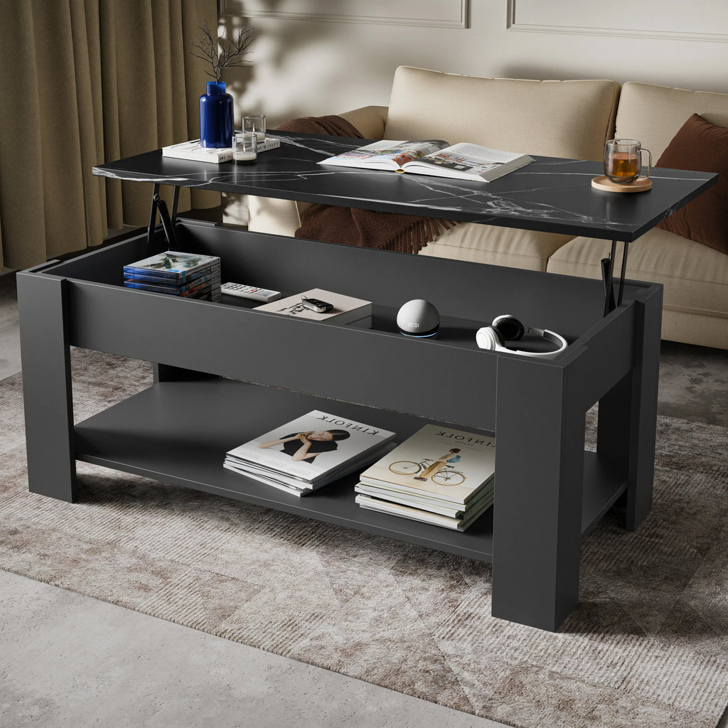 Lift Top Storage Coffee Table | Lift Up Modern Tea Table 120cm Wide