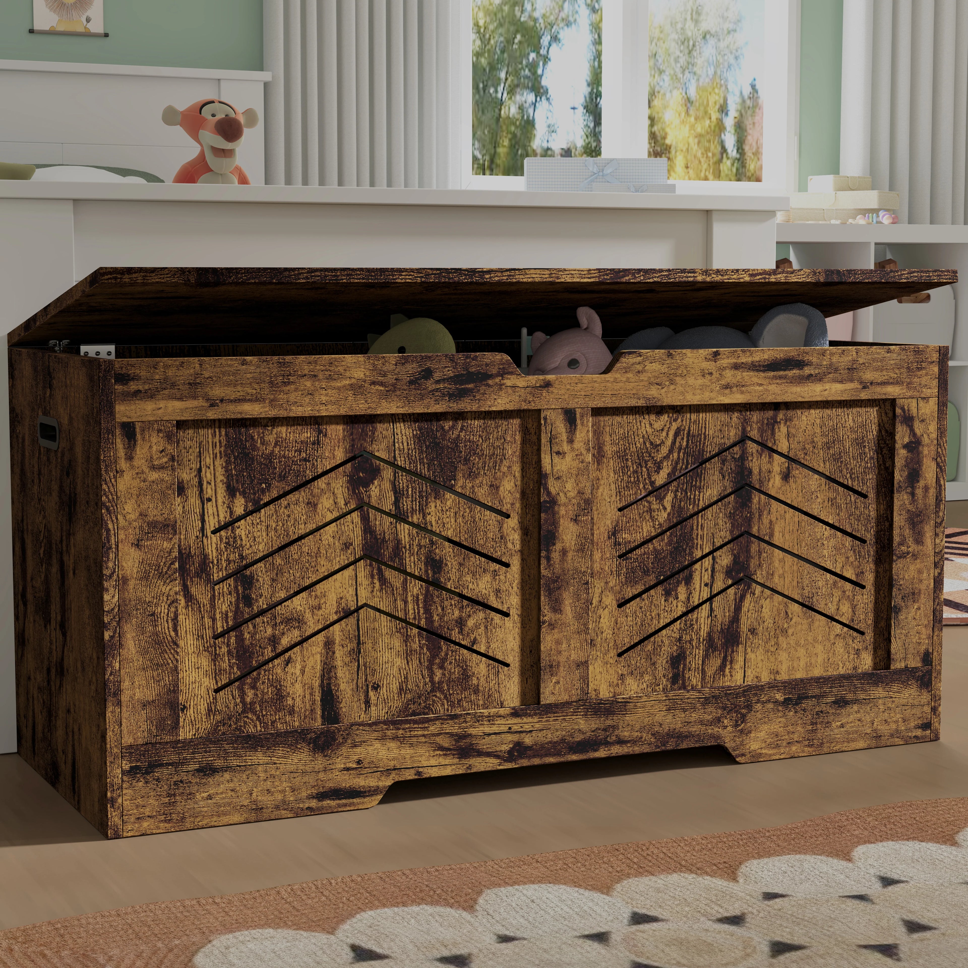 Large Toy Box - Bedding Blanket Box Storage Chest Trunk Bench