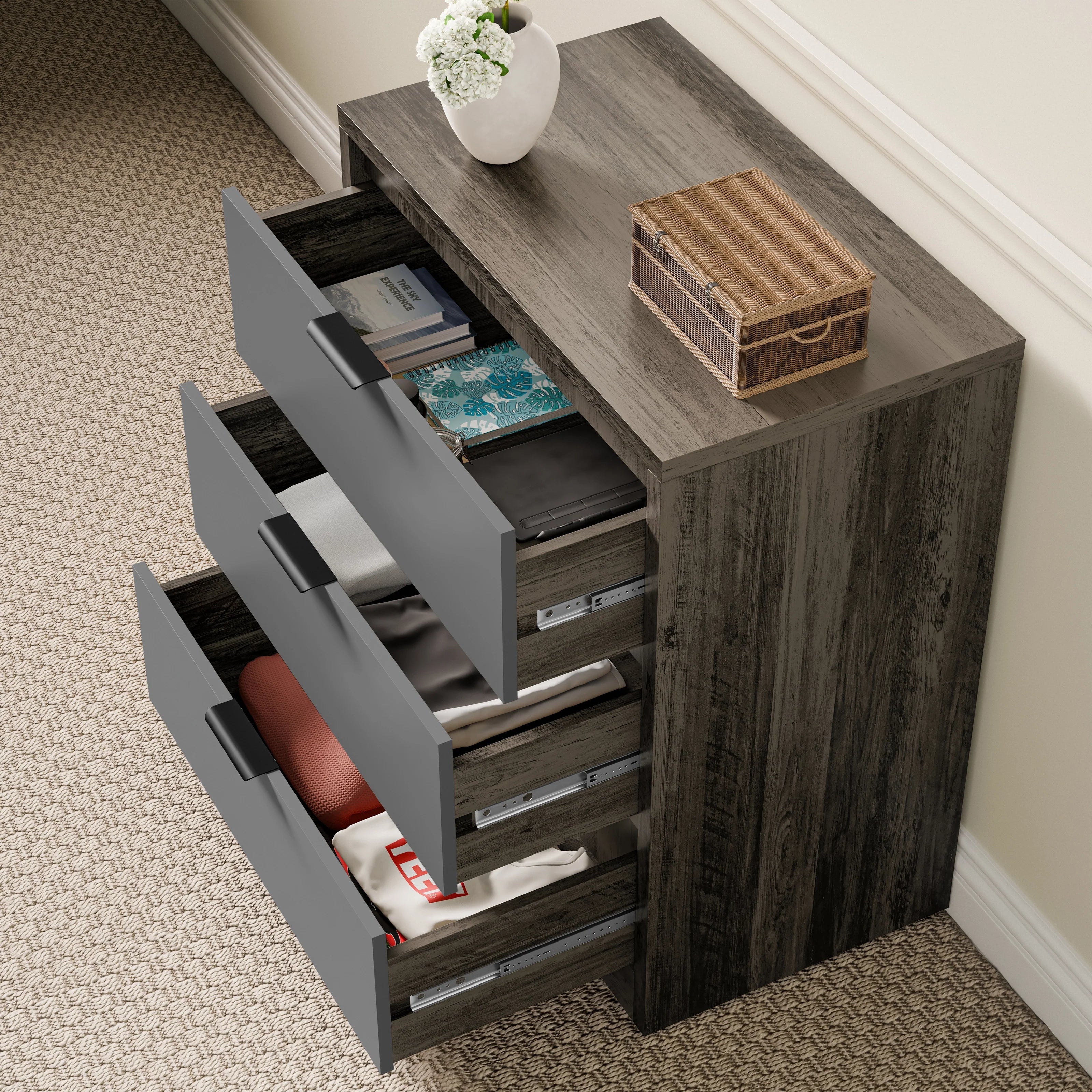Skova 3 Drawer Chest of Drawers - Small Bedroom Drawers