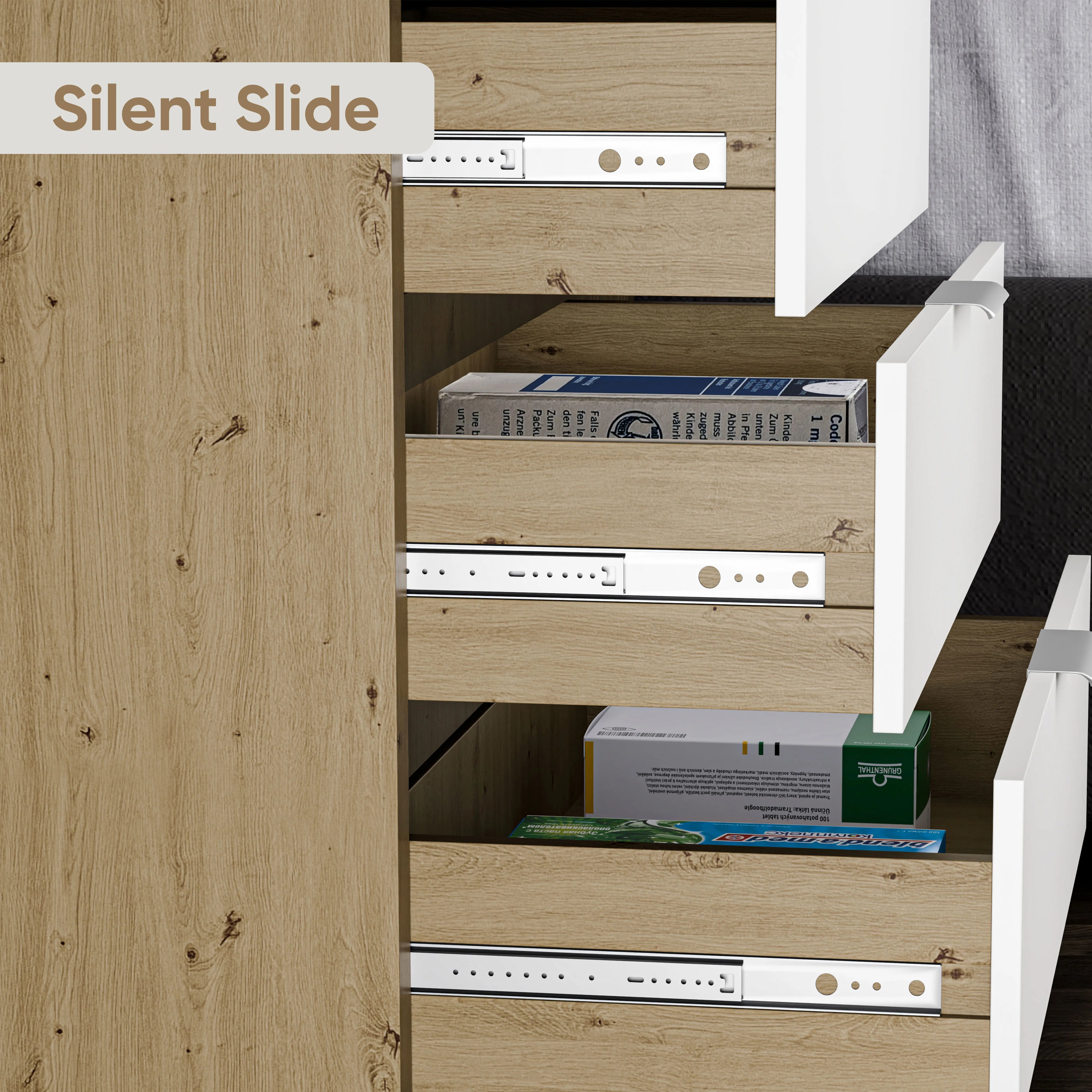 Skova 4 Drawer Chest of Drawers - Deep Chester Drawers