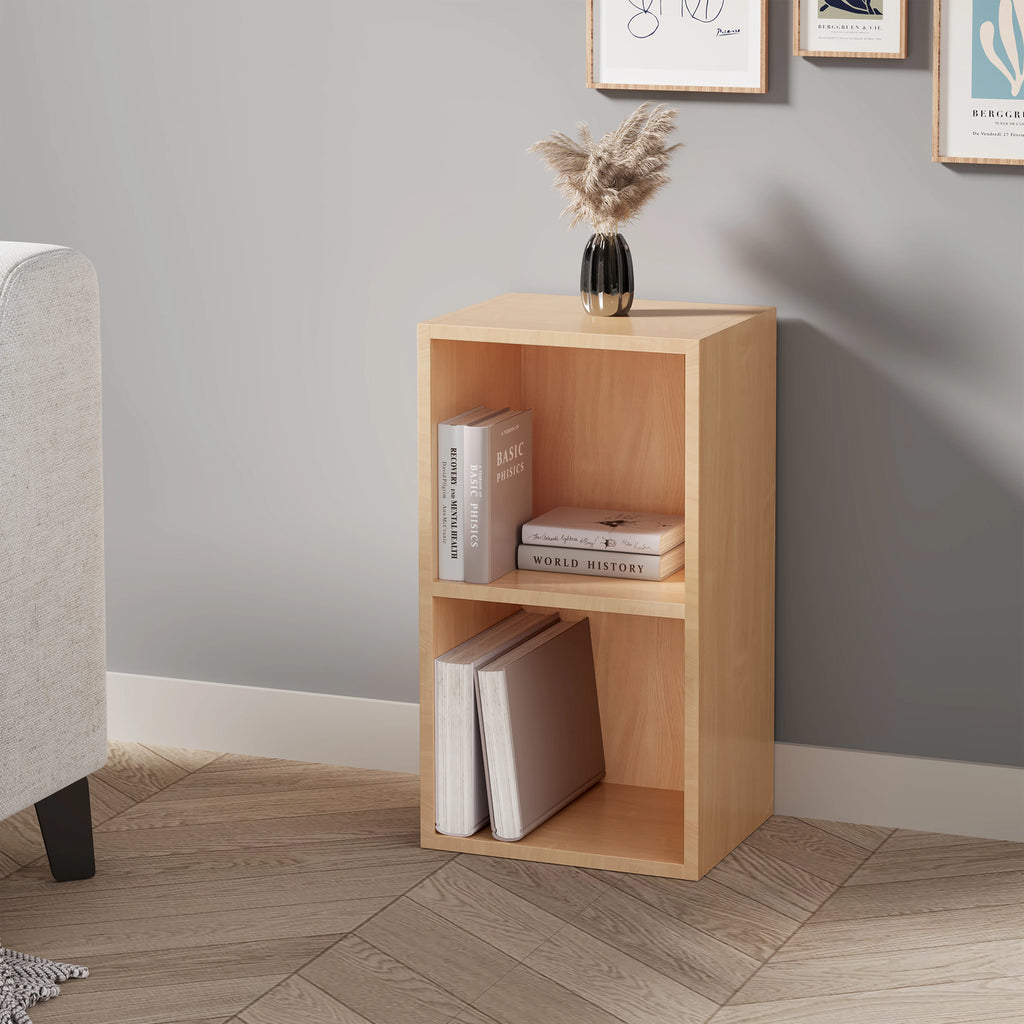 Bookcase Cube Storage Unit - Tall Narrow Bookshelf