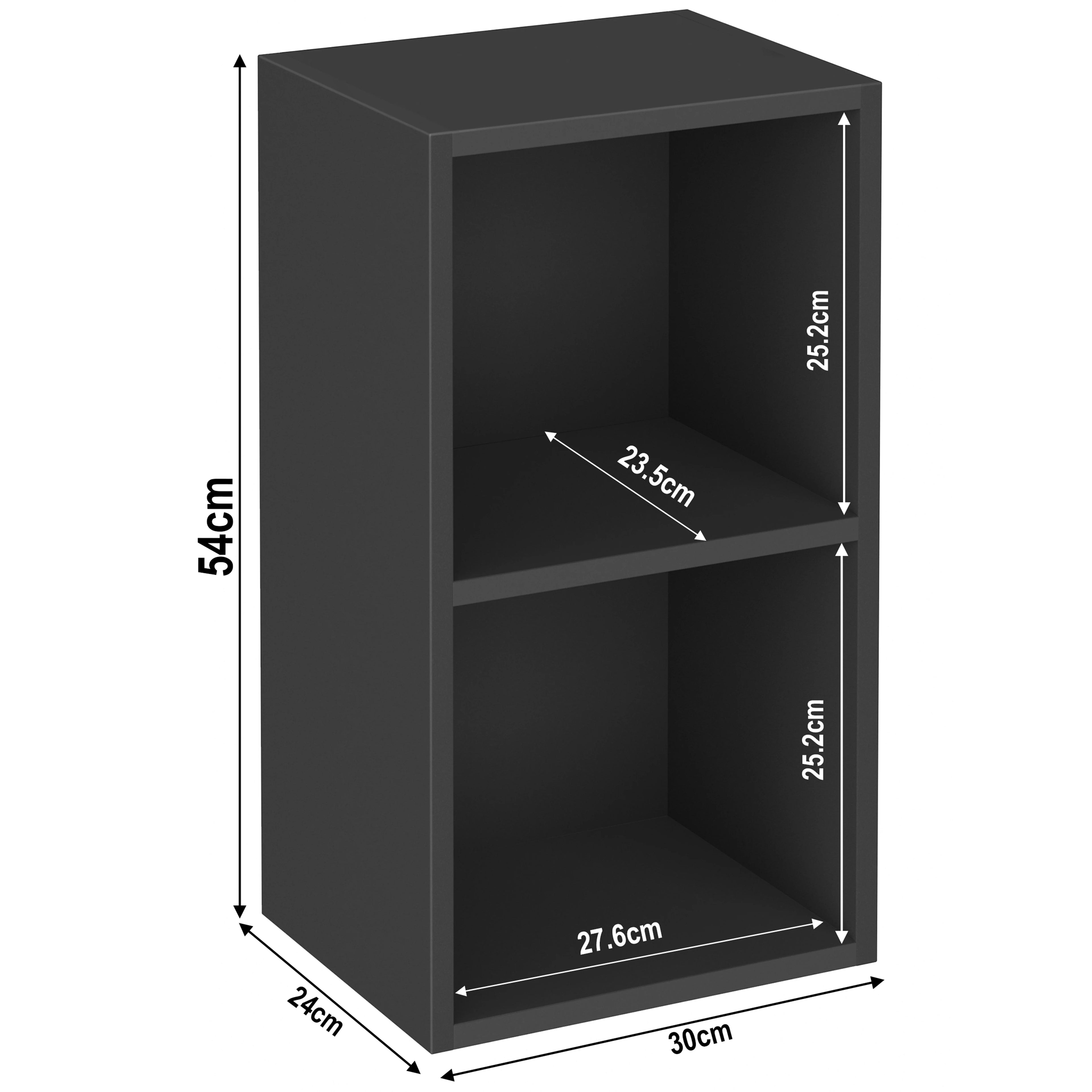Bookcase Cube Storage Unit - Tall Narrow Bookshelf