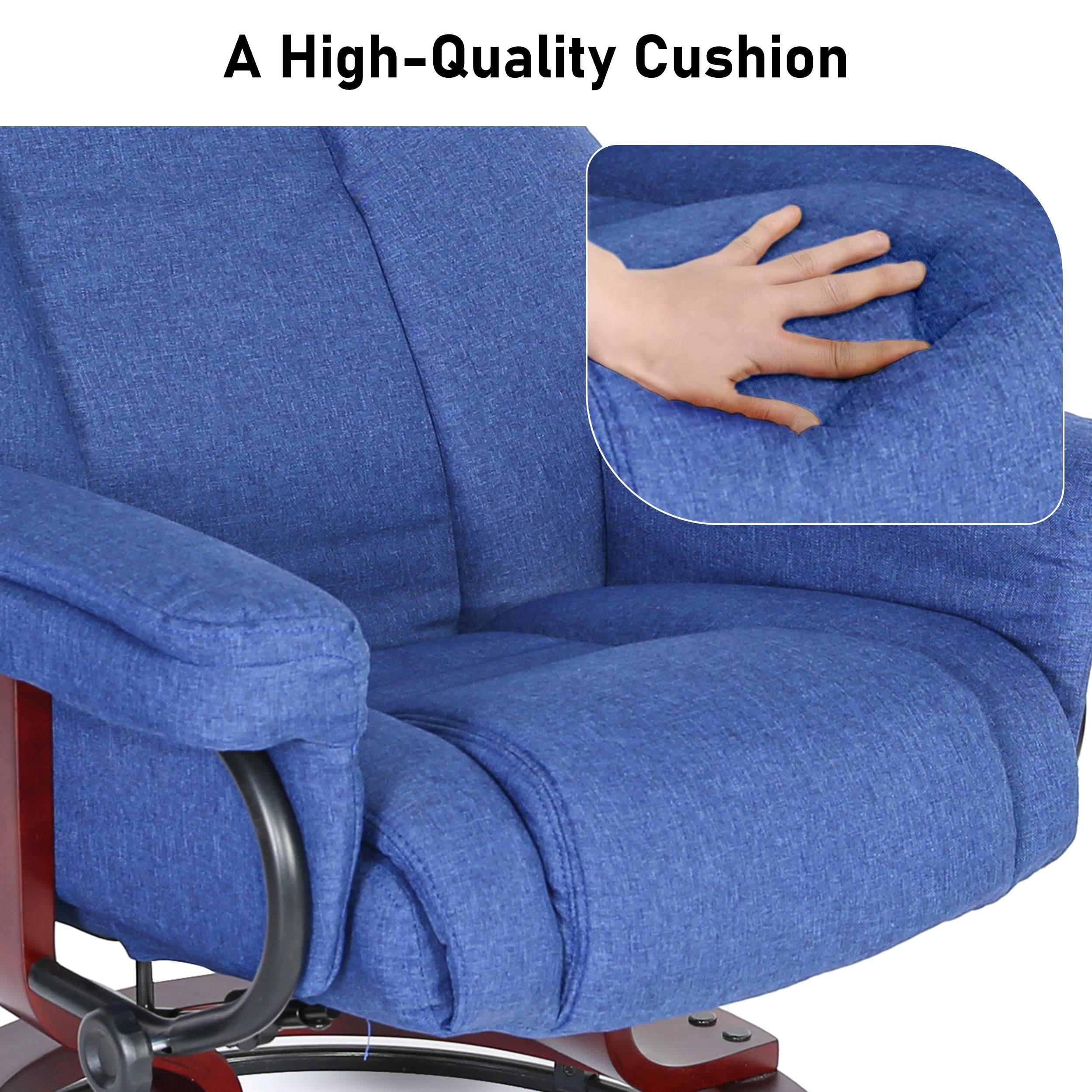 Swivel Recliner Chair with Footstool - Recliner Armchair
