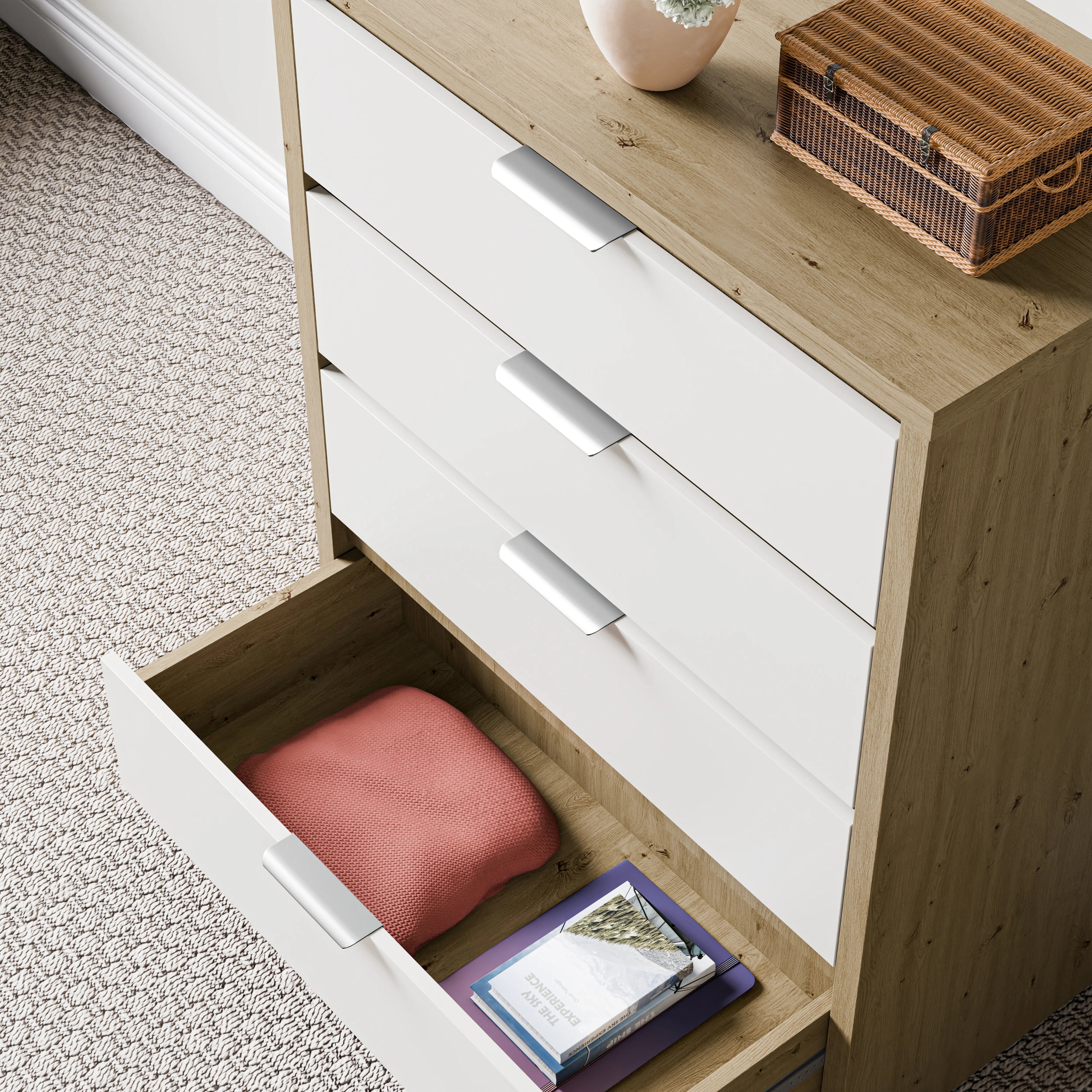Skova 4 Drawer Chest of Drawers - Deep Chester Drawers