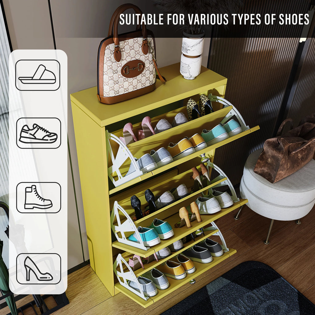 Shaker Shoe Cabinet For Hallway | Modern Shoe Storage Unit