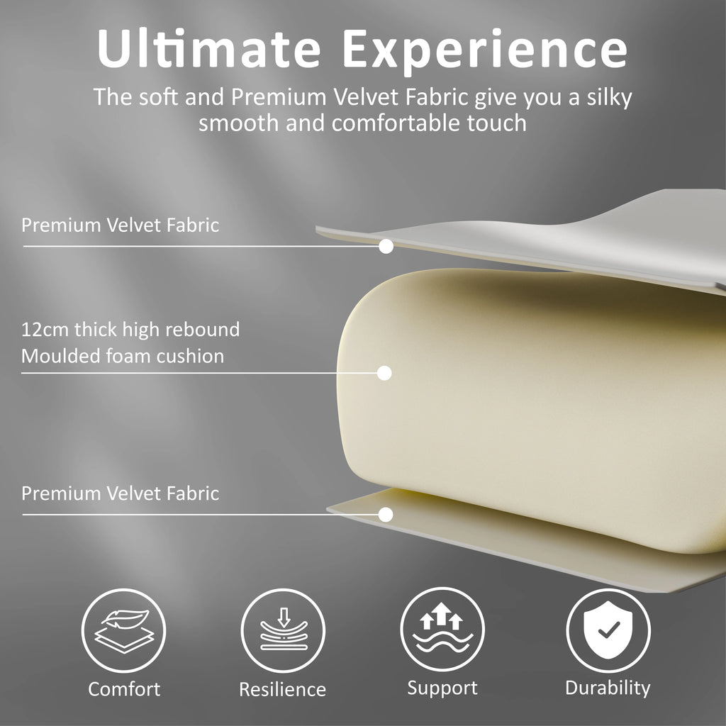 Xstriker Velvet Gaming Chair with Footrest – Wide Ergonomic Chair