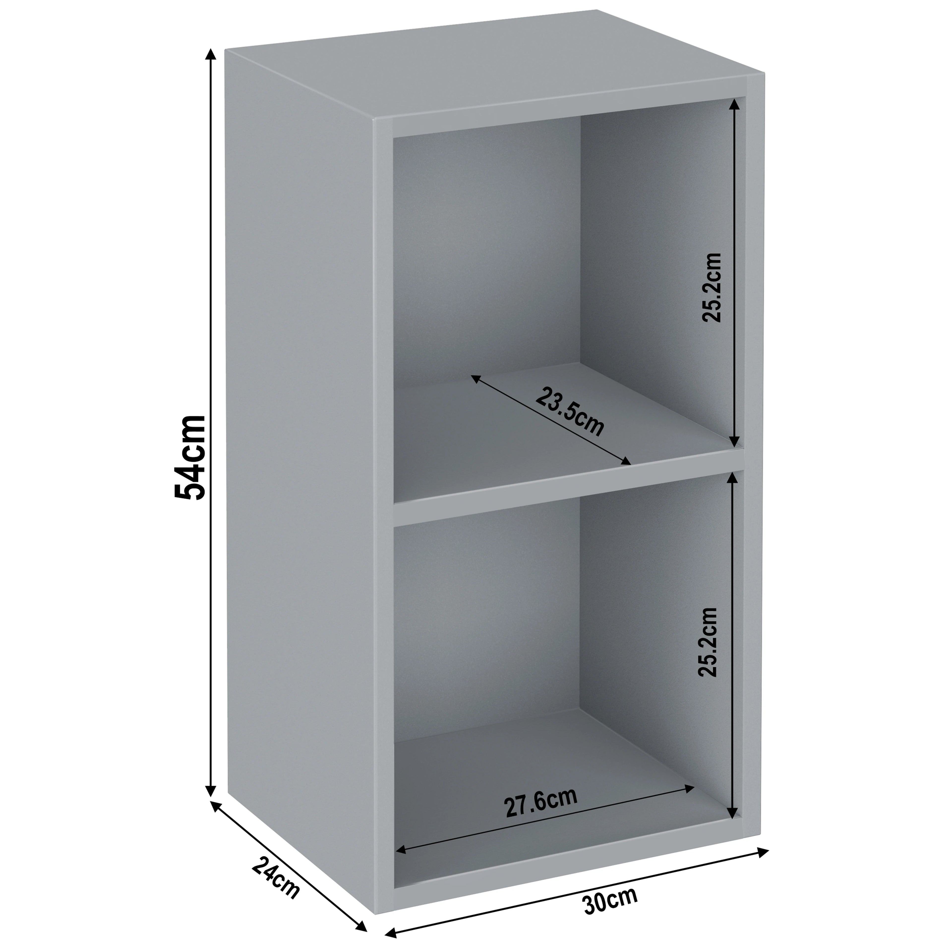 Bookcase Cube Storage Unit - Tall Narrow Bookshelf
