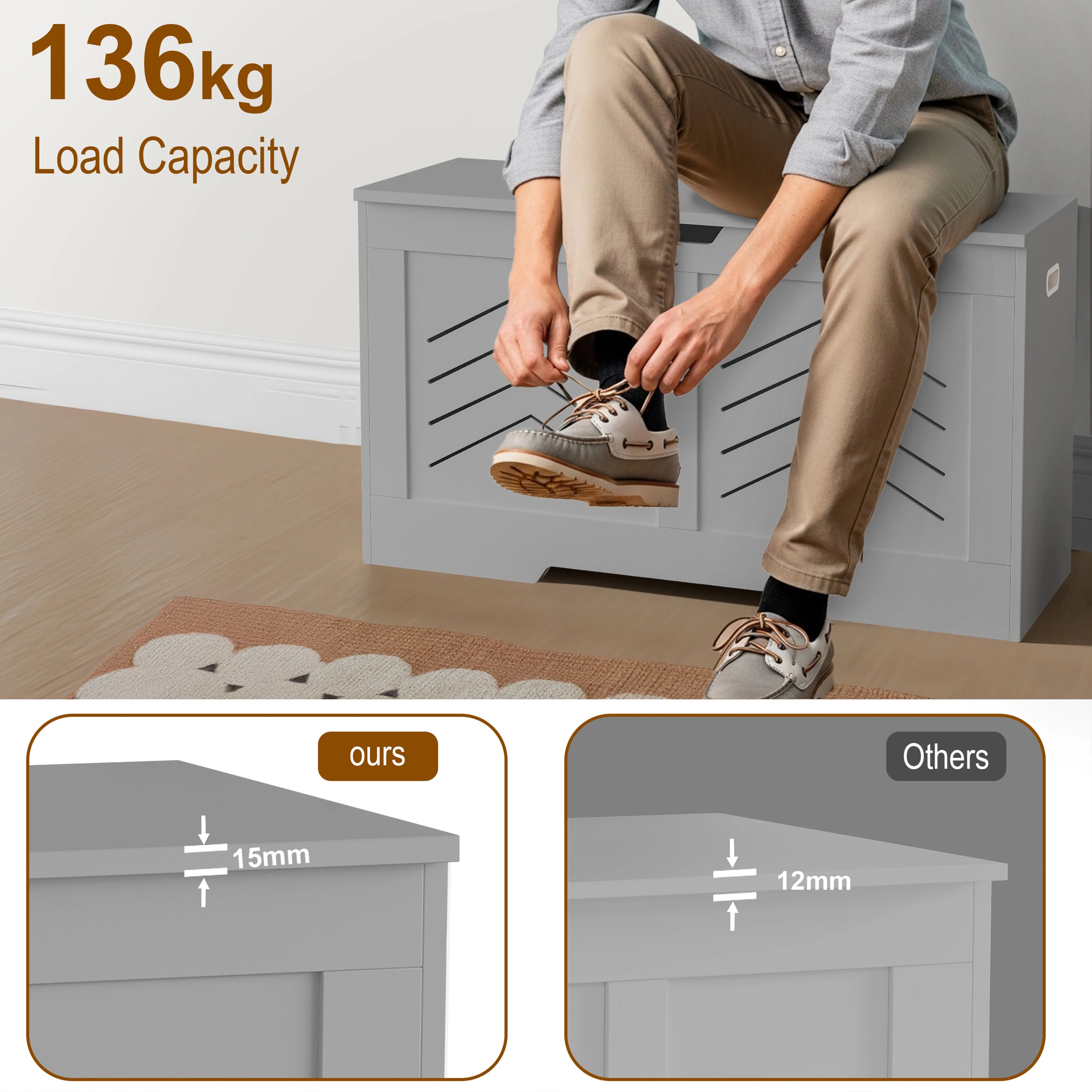 Toy Box - Kids Storage Chest Blanket Box Bench Trunk