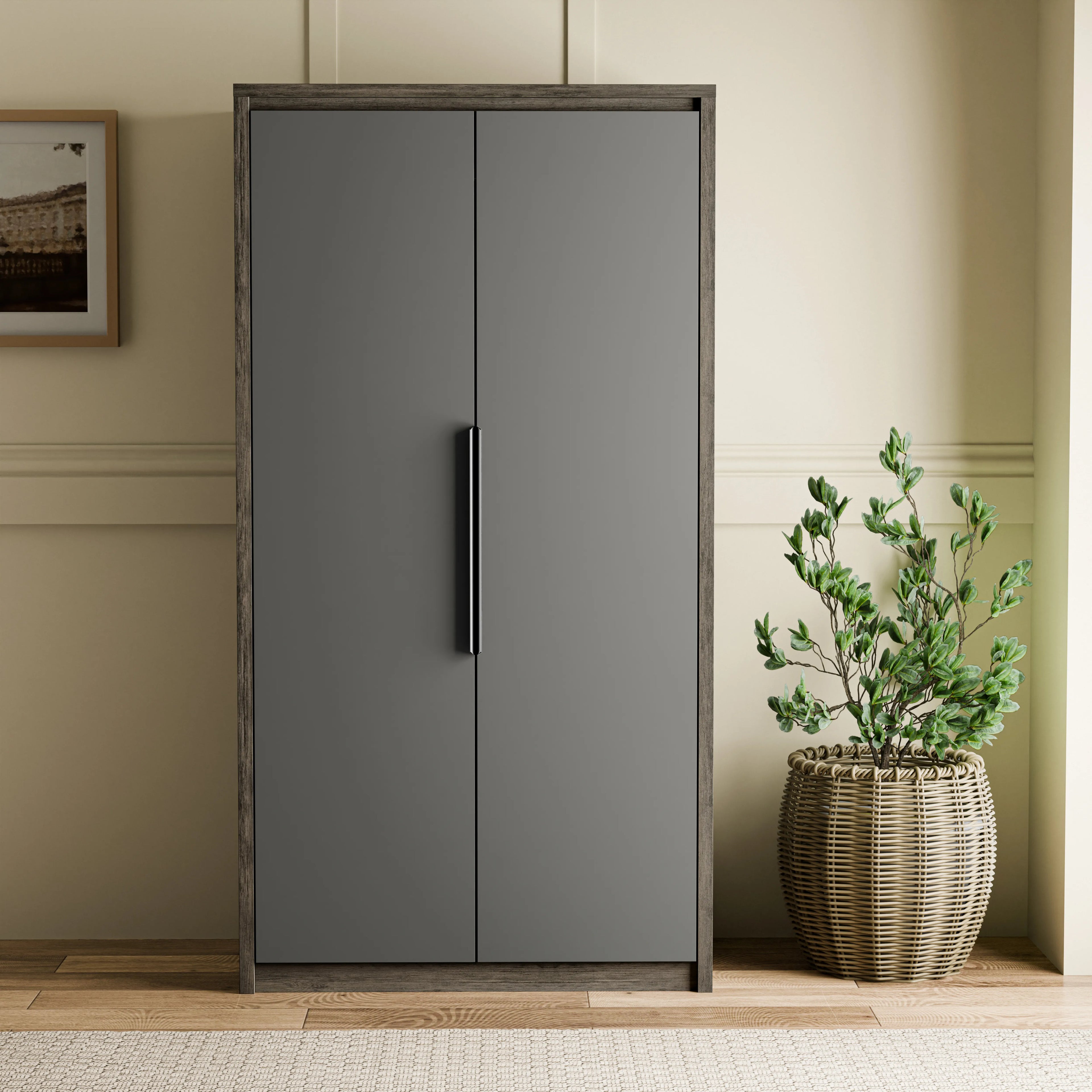 Skova Double Wardrobe with Drawers & Clothes Rail