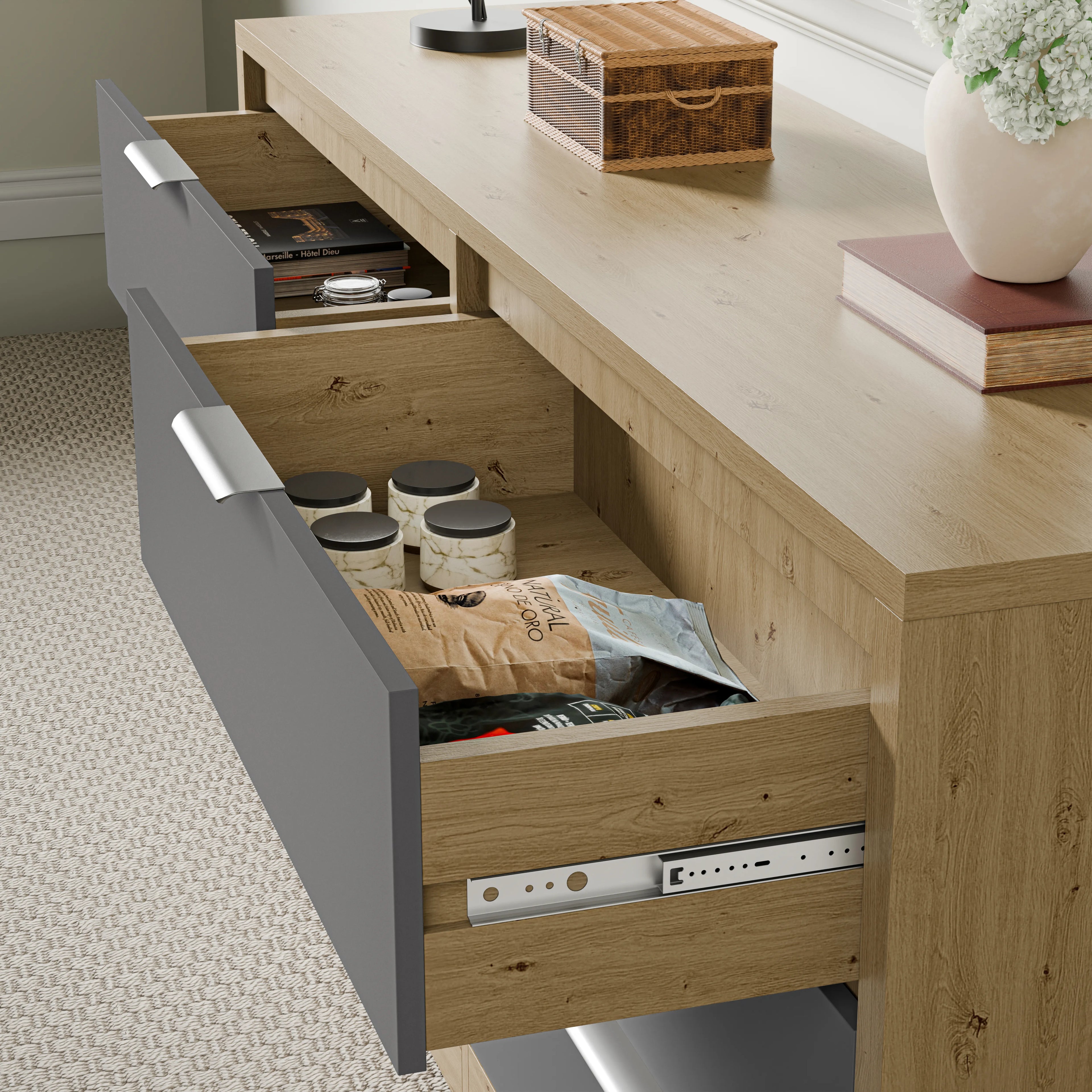 Skova Large 6 Chest of Drawers - Wide Bedroom Dresser