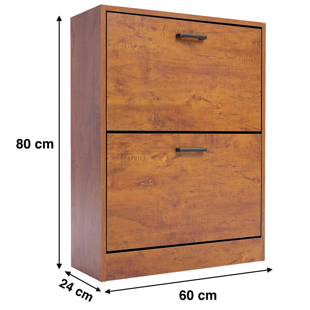 2 Door Slim Shoe Cabinet For Hallway | Small Shoe Storage