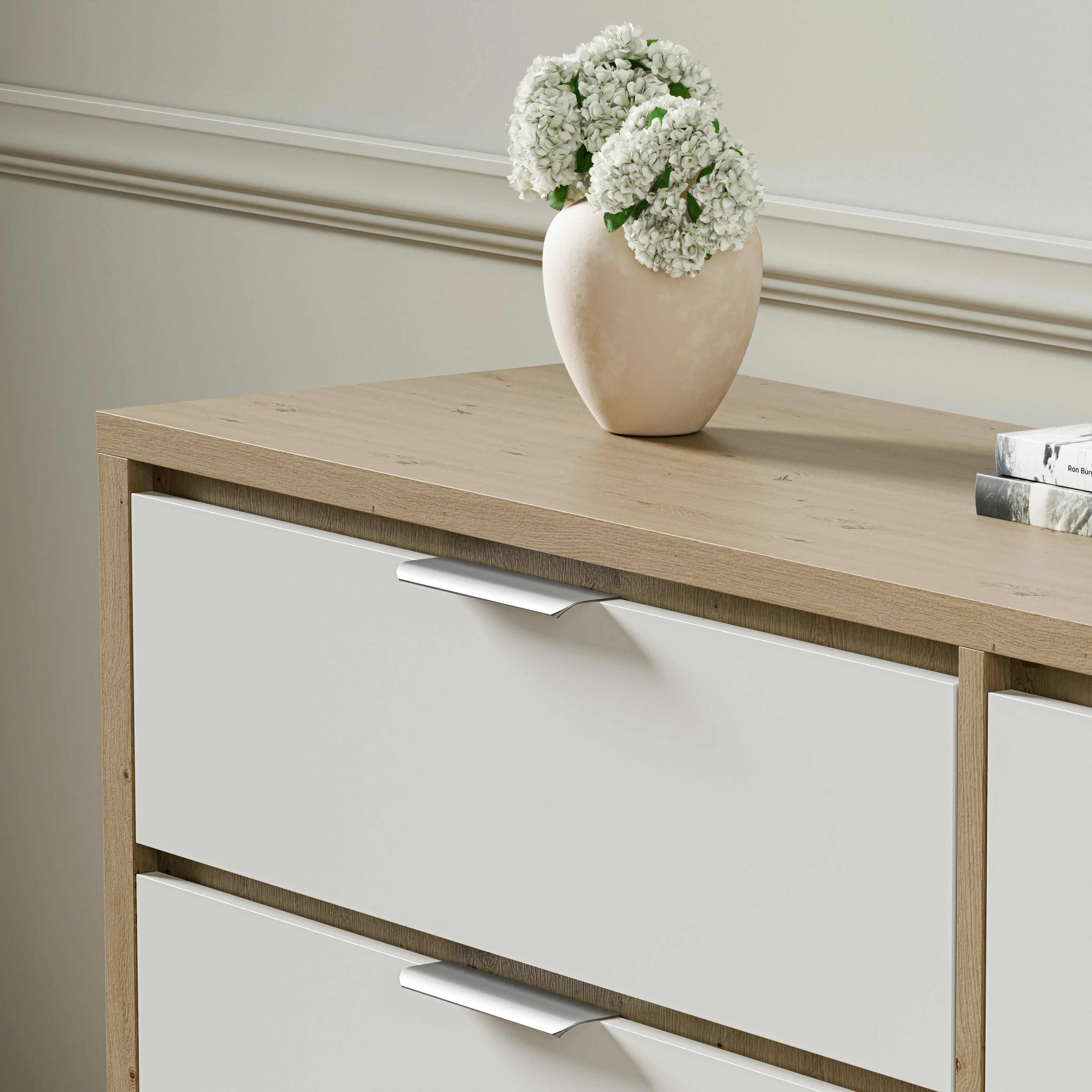 Skova Large 6 Chest of Drawers - Wide Bedroom Dresser