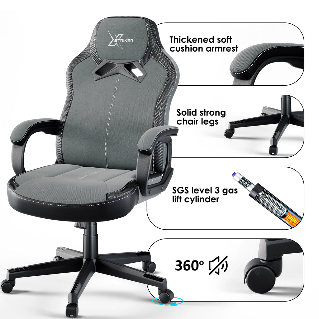Xstriker Small Gaming Chair - Fabric PC Computer Desk Office Chair