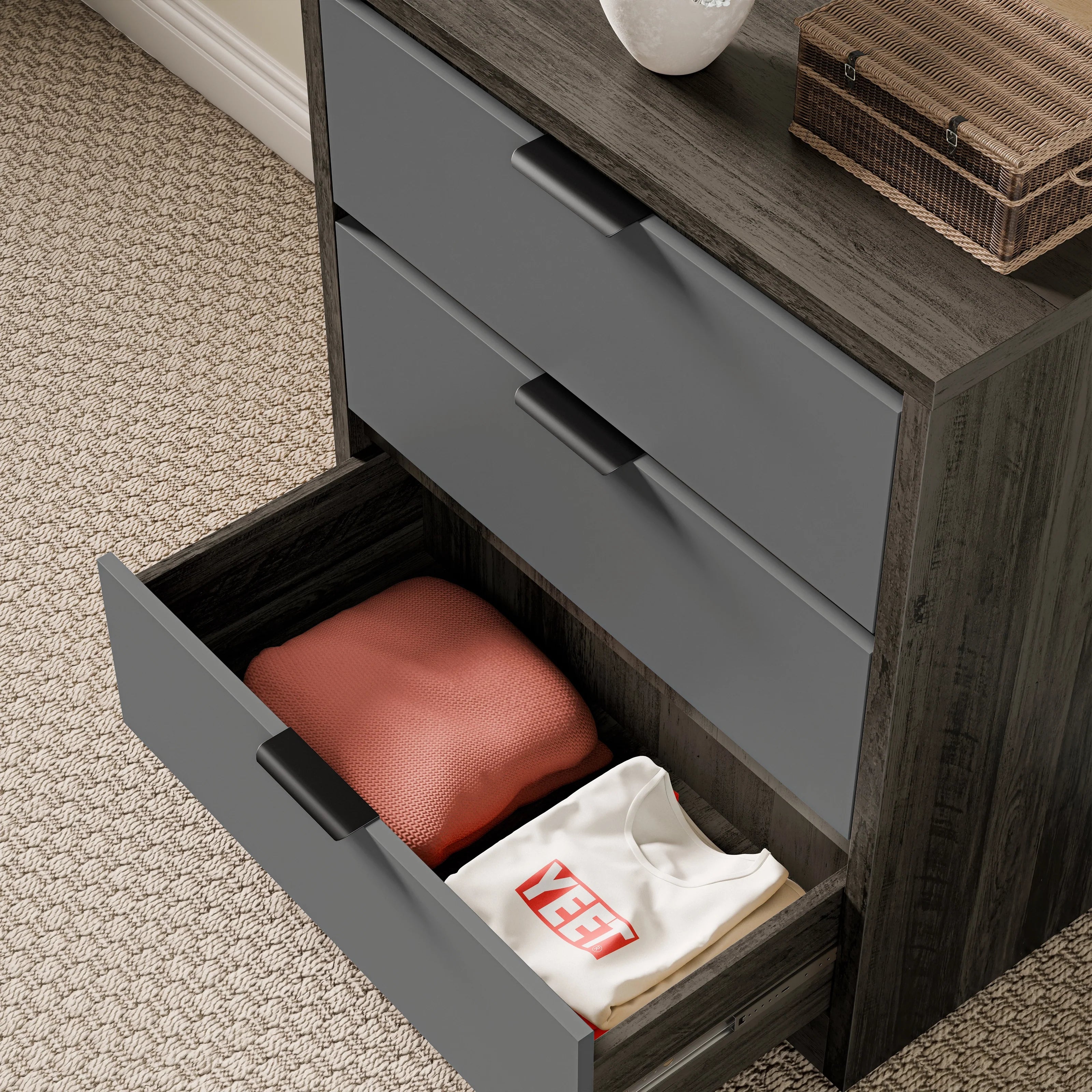 Skova 3 Drawer Chest of Drawers - Small Bedroom Drawers