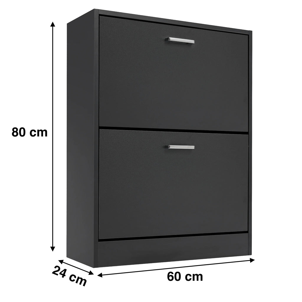 2 Door Slim Shoe Cabinet For Hallway | Small Shoe Storage