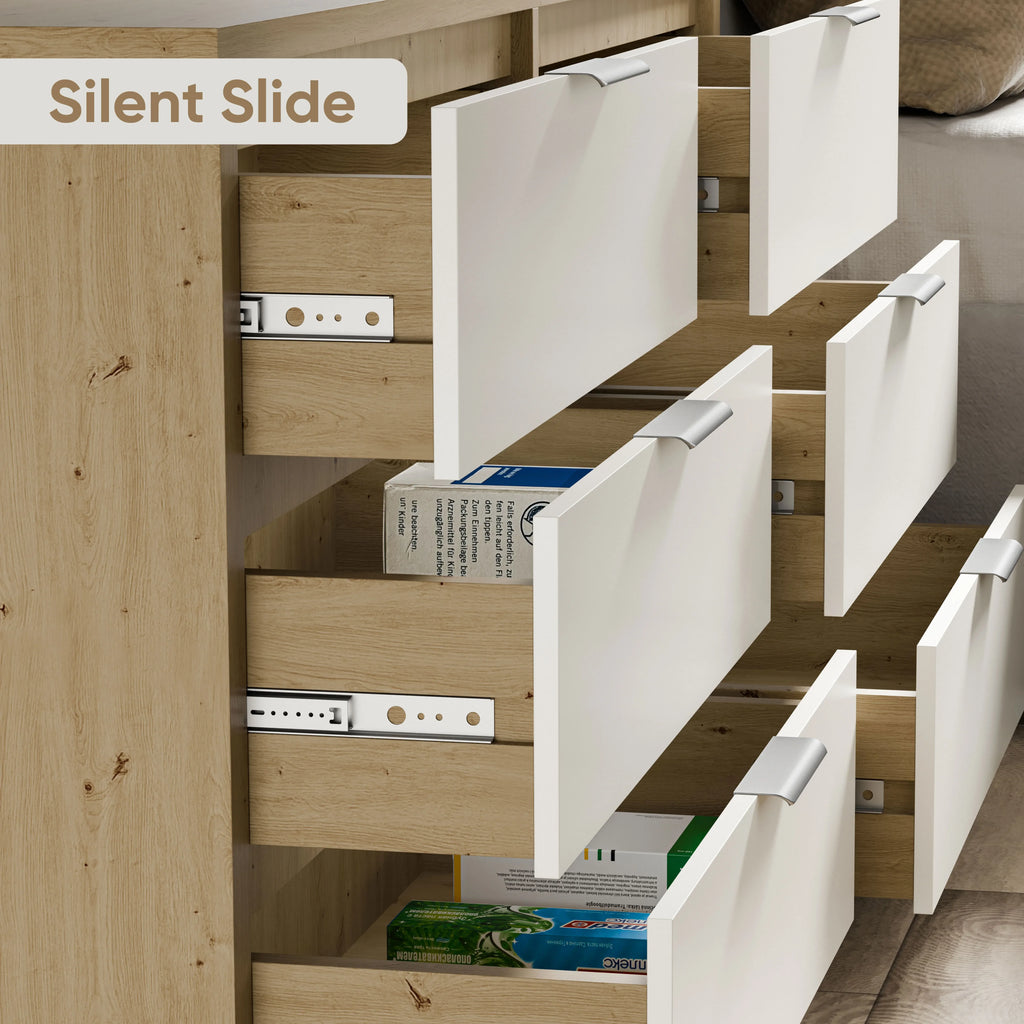 Skova Large 6 Chest of Drawers - Wide Bedroom Dresser