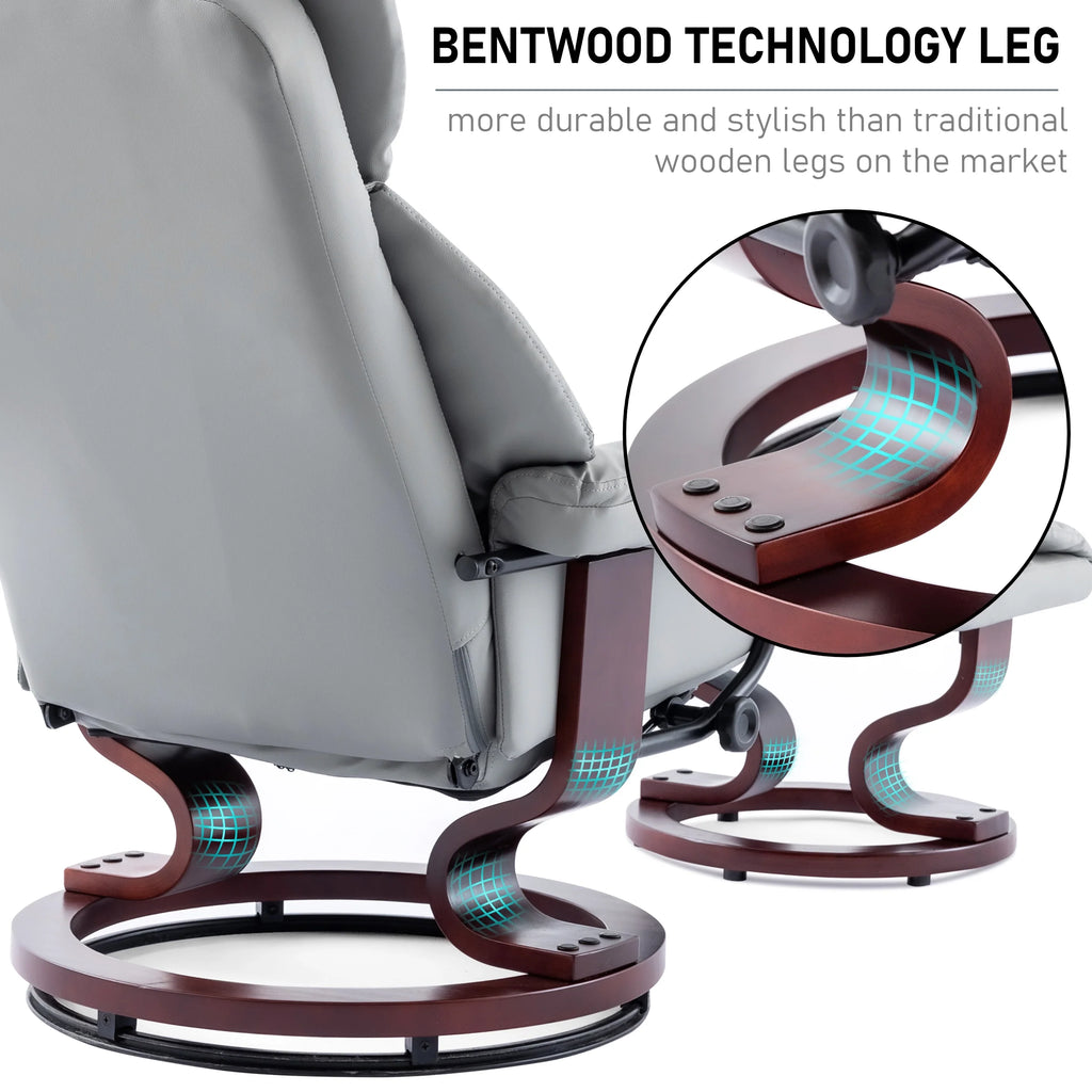 Swivel Recliner Chair with Footstool - Recliner Armchair