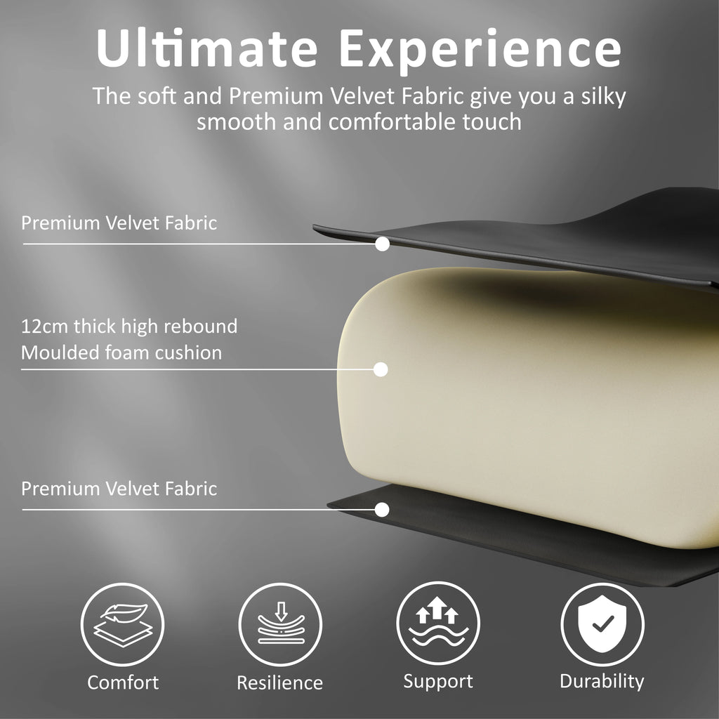 Xstriker Velvet Gaming Chair with Footrest – Wide Ergonomic Chair