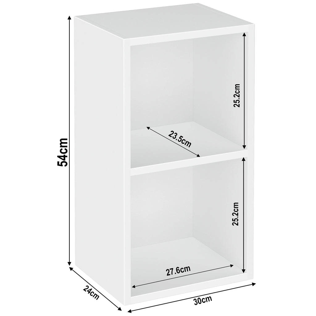 Bookcase Cube Storage Unit - Tall Narrow Bookshelf