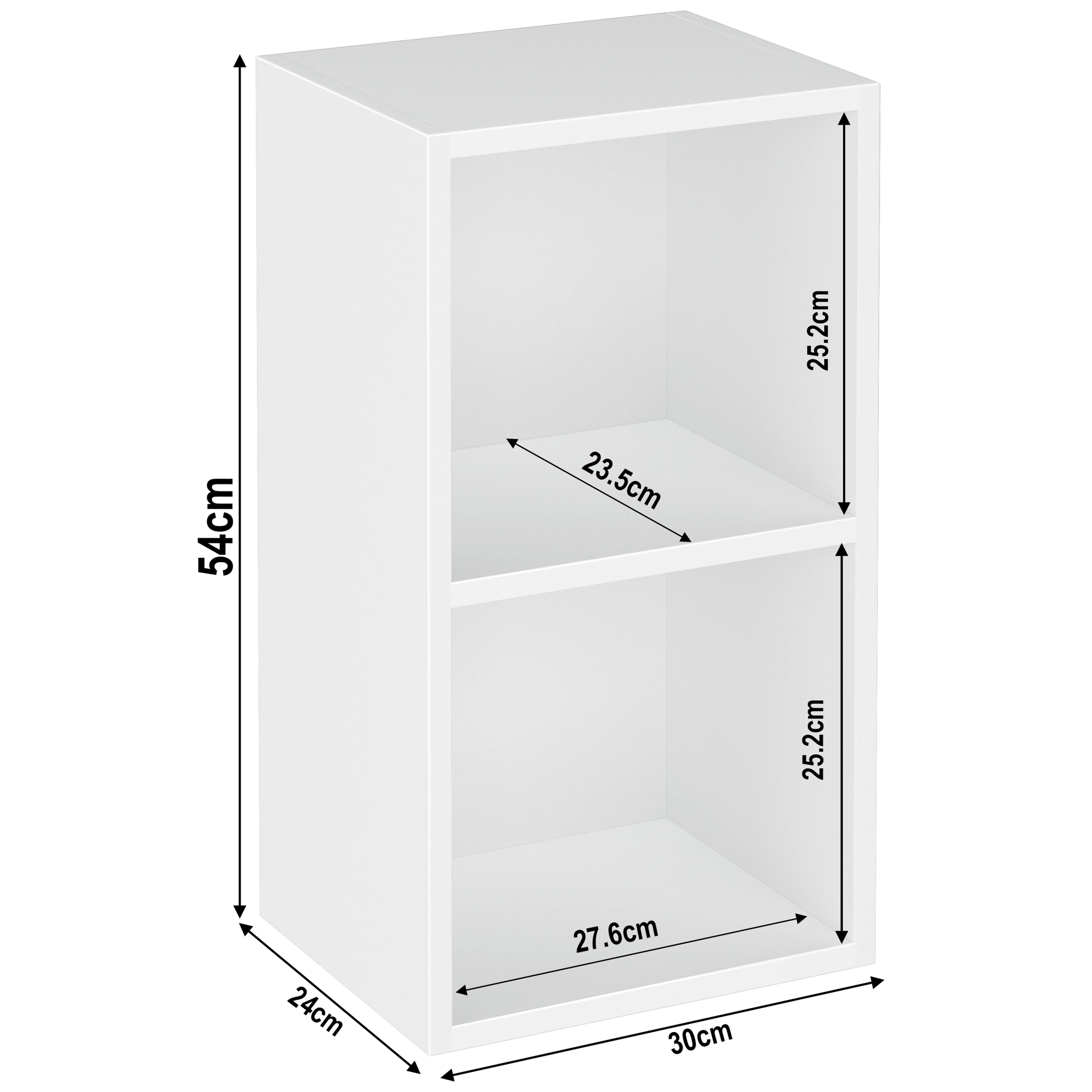 Bookcase Cube Storage Unit - Tall Narrow Bookshelf
