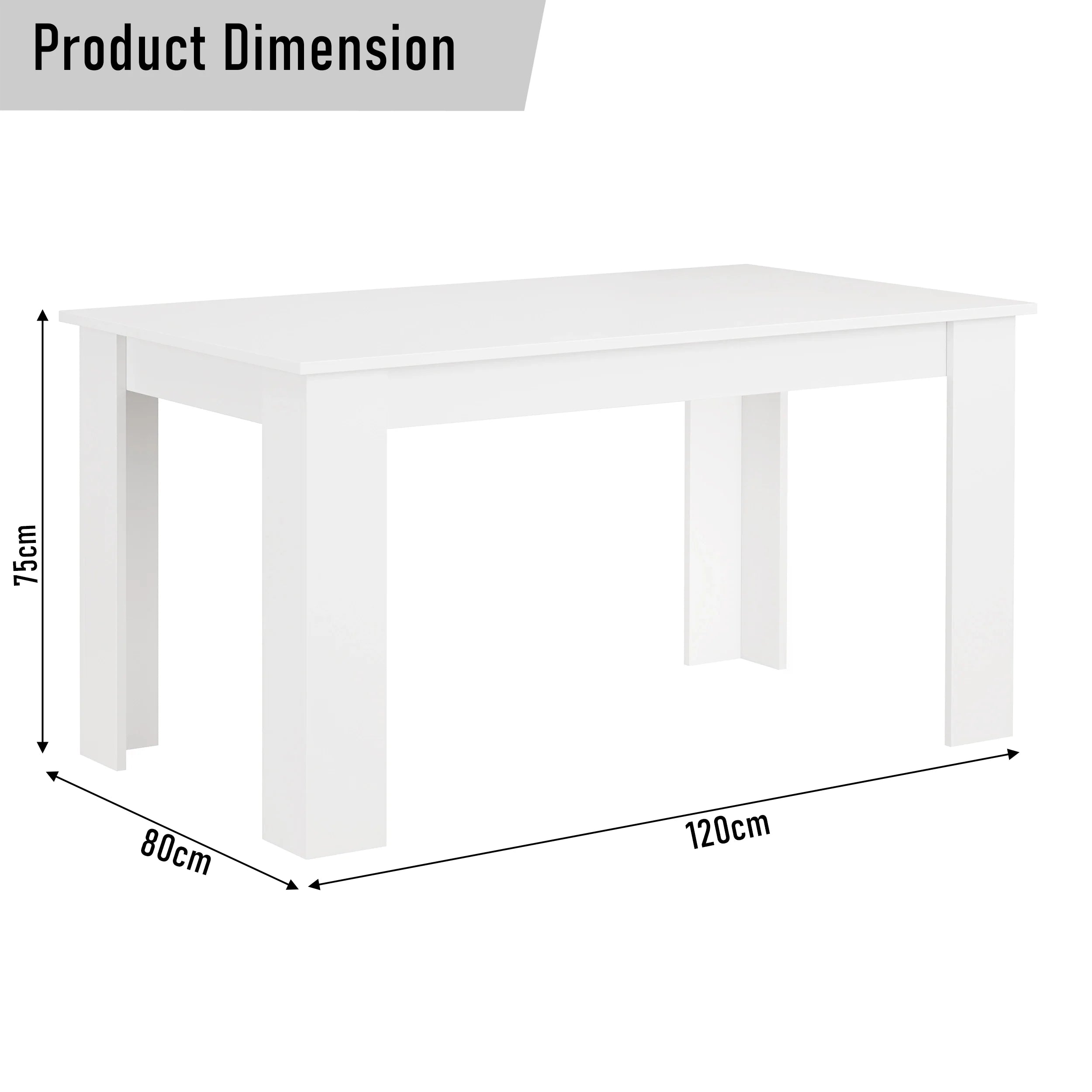4 and 6 Seater Dining Table Rectangle