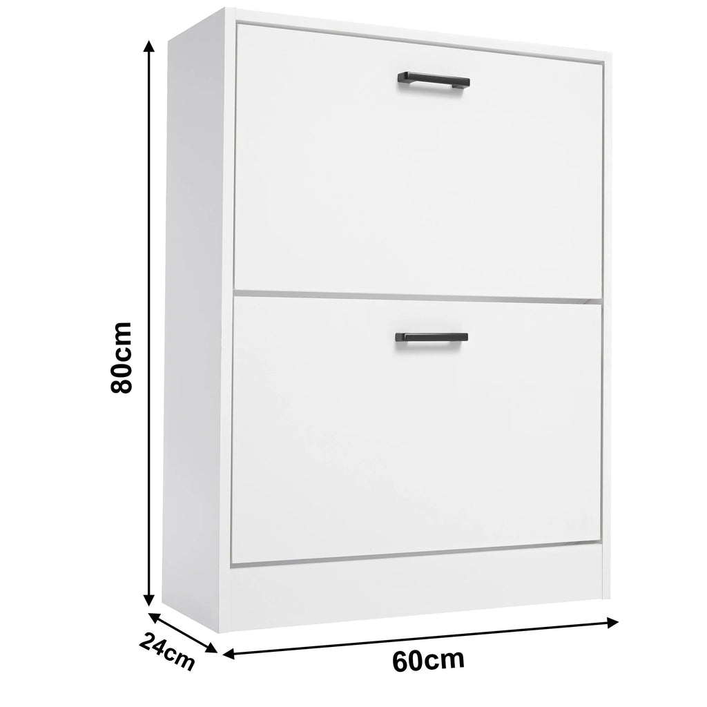 2 Door Slim Shoe Cabinet For Hallway | Small Shoe Storage