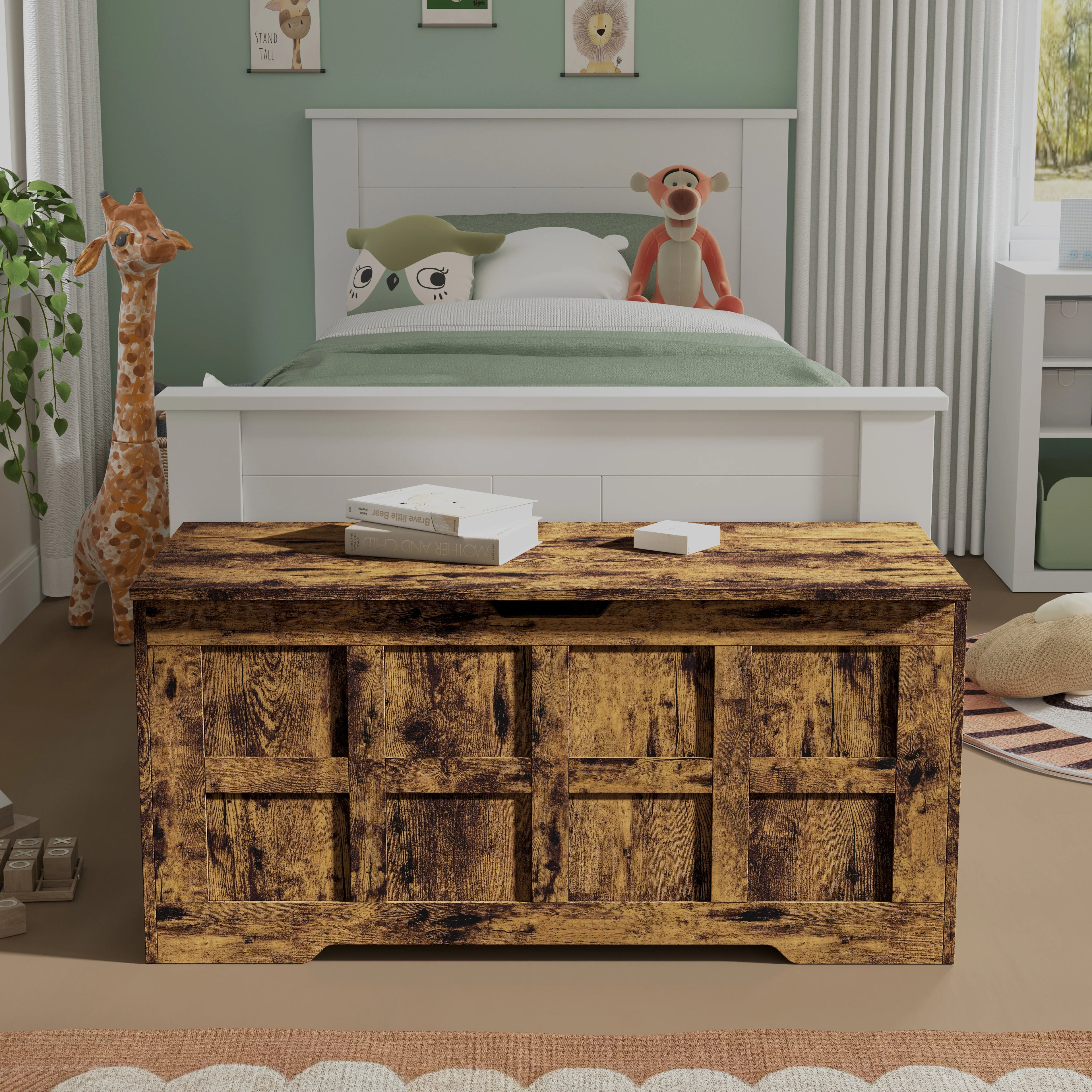 Kids Toy Box  – Shaker Blanket Box Bench Storage Chest Trunk